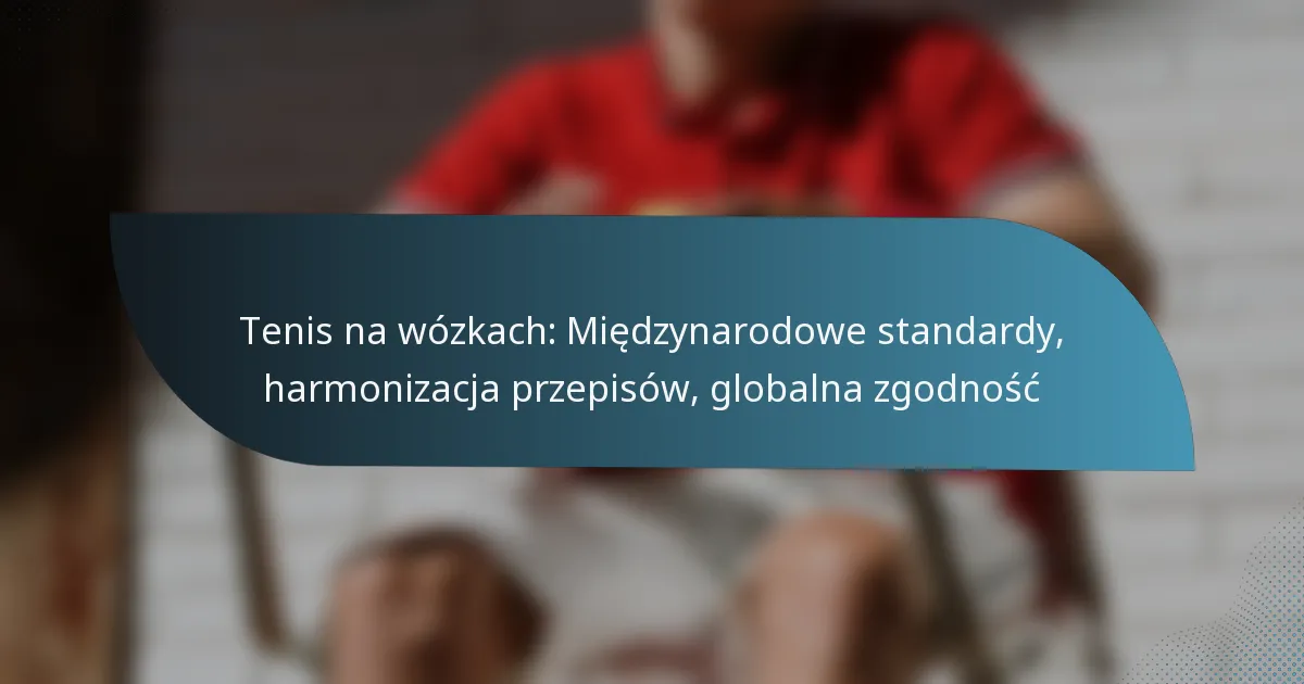 Tenis na wózkach: Międzynarodowe standardy, harmonizacja przepisów, globalna zgodność